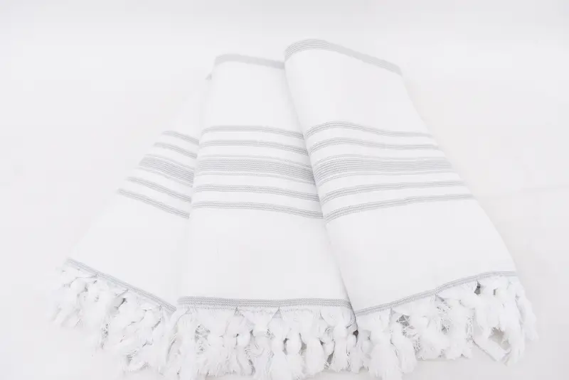 52x28 Cotton Striped Terry Towel, Beach towel, Turkish Towel Set, Bridesmaid Towel, Bachelorette Gifts, Fouta towel, Bridesmaid Gifts Personalized - 3