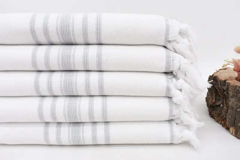 52x28 Cotton Striped Terry Towel, Beach towel, Turkish Towel Set, Bridesmaid Towel, Bachelorette Gifts, Fouta towel, Bridesmaid Gifts Personalized - 1
