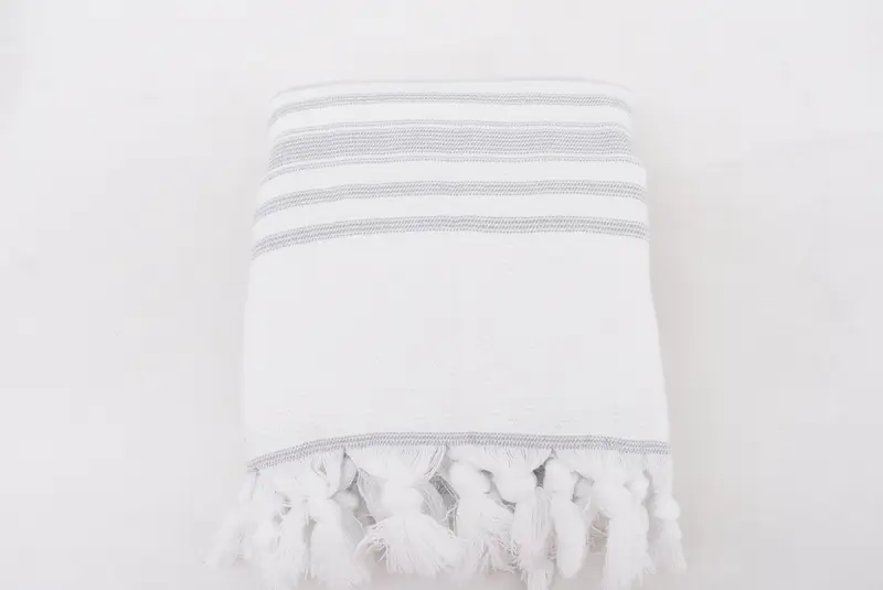 52x28 Cotton Striped Terry Towel, Beach towel, Turkish Towel Set, Bridesmaid Towel, Bachelorette Gifts, Fouta towel, Bridesmaid Gifts Personalized - 6