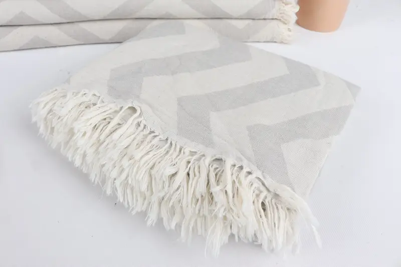 Gift For Her, Bath towel, Gift For Coworker, 70x40 Cotton Zigzag Design Towel, Soft and absorbent Turkish towel, Personalized Wedding Gift - 6