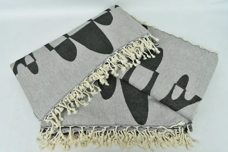 Personalised Gift, Boho Throw Blankets, Turkish Blanket, Extra Large Tablecloth, 100x80 Cotton Turtle Design Towel, Bridal Shower Gift - 8