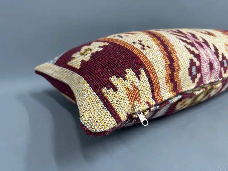 Vintage Kilim Throw Pillow, 16x36 Yellow Cushion Case, Kilim Cushion Sham, Outdoor Patio Pillow Sham, Pillow Sham, Kilim Pillow Cover - 6