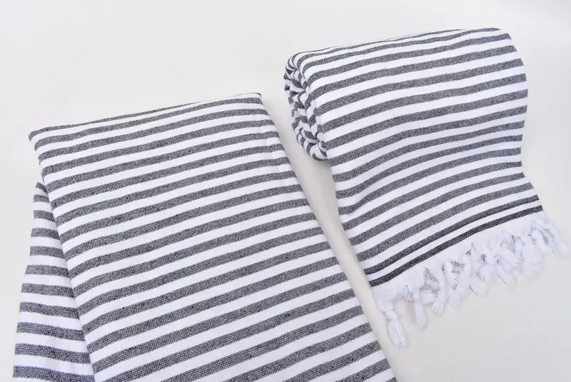 Turkish Towel Personalized, Monogrammed Beach Towel, Summer Gift, 70x36 Cotton Terry Striped Towel, Fouta towel, Bachelorette Party Favors Beach - 7