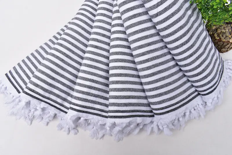 Turkish Towel Personalized, Monogrammed Beach Towel, Summer Gift, 70x36 Cotton Terry Striped Towel, Fouta towel, Bachelorette Party Favors Beach - 4