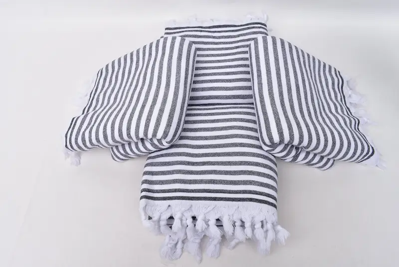 Turkish Towel Personalized, Monogrammed Beach Towel, Summer Gift, 70x36 Cotton Terry Striped Towel, Fouta towel, Bachelorette Party Favors Beach - 6