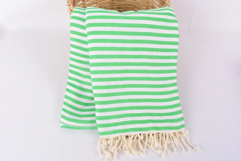 Throw Blanket Couch, Beach Theme Bachelorette Party, Bridesmaid Gifts, Wedding Favors, 104x76 Cotton Striped Towel, Best Friend Christmas Gift - 5