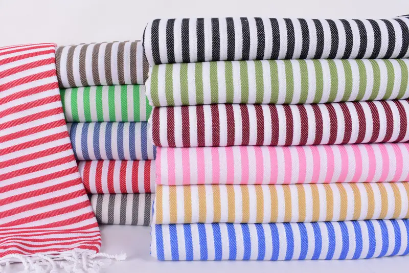 Throw Blanket Couch, Beach Theme Bachelorette Party, Bridesmaid Gifts, Wedding Favors, 104x76 Cotton Striped Towel, Best Friend Christmas Gift - 2