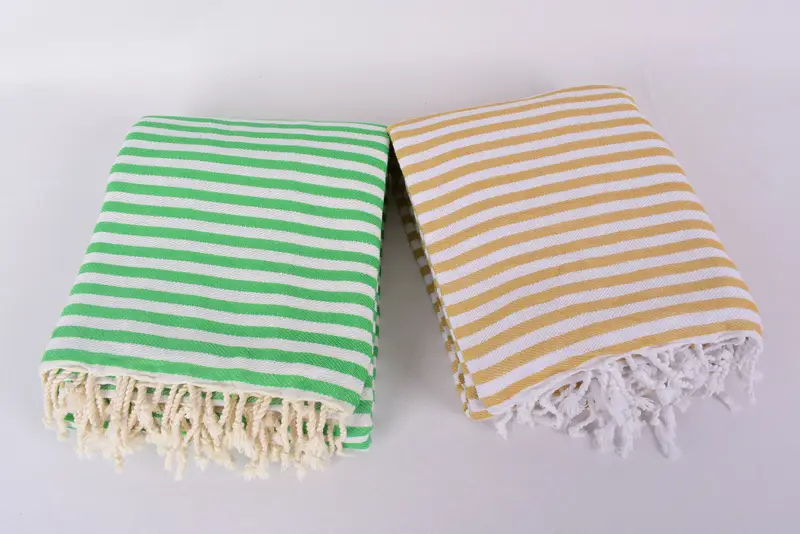 Throw Blanket Couch, Beach Theme Bachelorette Party, Bridesmaid Gifts, Wedding Favors, 104x76 Cotton Striped Towel, Best Friend Christmas Gift - 7