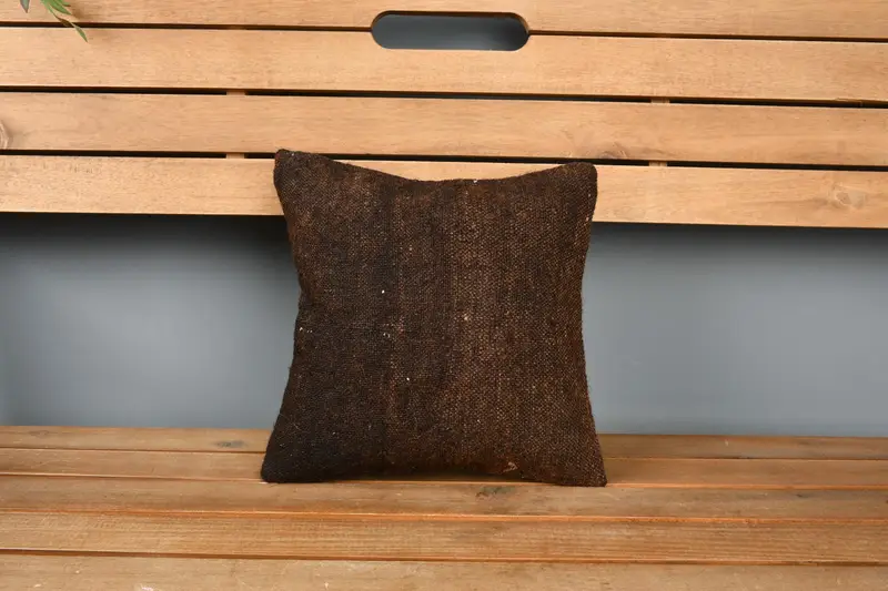 Outdoor Throw Pillow Cover, Home Decor Pillow, 12x12 Brown Pillow Sham, Cushion Cover, Antique Pillows, Pattern Throw Pillow, Pillow for Sofa - 6