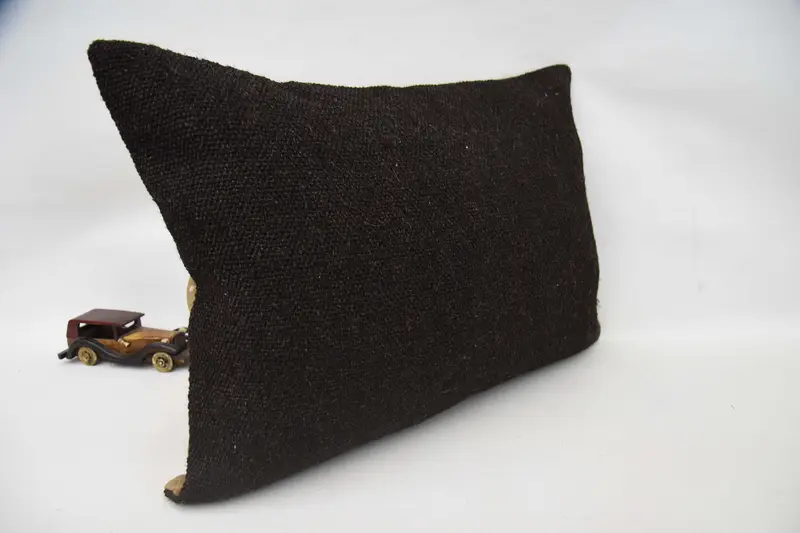 Throw Kilim Pillow, Kilim Pillow, Muted Cushion Case, Car Cushion Cover, 20x28 Brown Pillow Sham, Pillow Cover, Vintage Pillow - 3