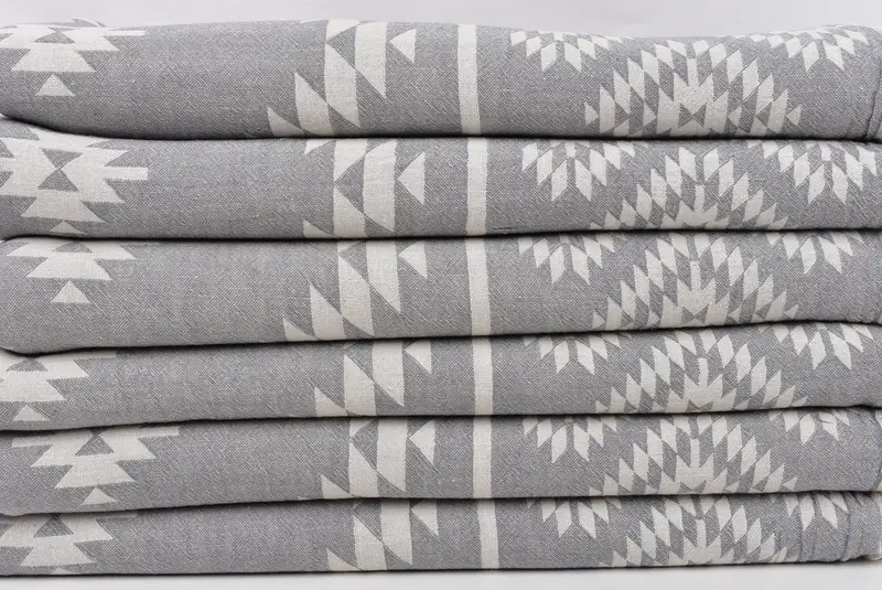 Monogram Beach Towel, Personalized Towel Gift, Personalized Gift, Bridal Shower Favors, Boyfriend Christmas Gift, 70x36 Cotton Kilim Towel - 3