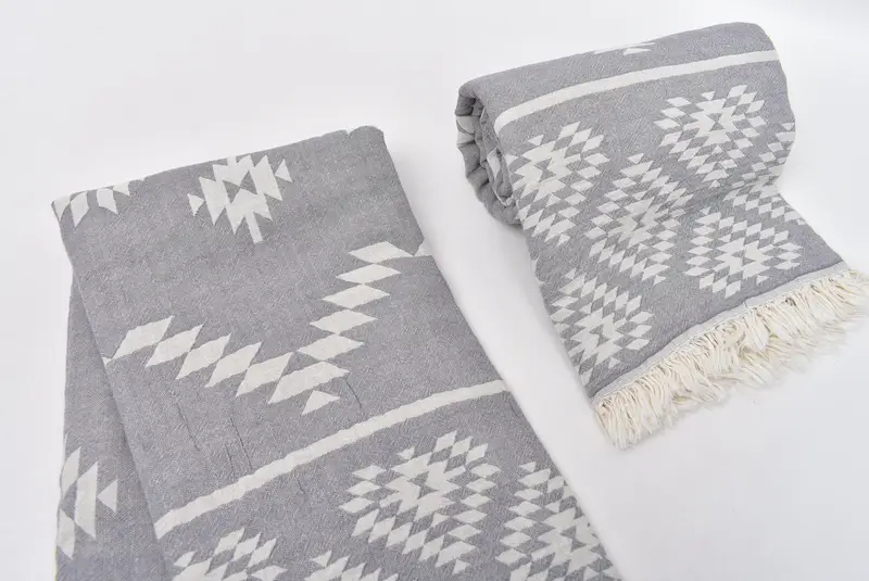 Monogram Beach Towel, Personalized Towel Gift, Personalized Gift, Bridal Shower Favors, Boyfriend Christmas Gift, 70x36 Cotton Kilim Towel - 8