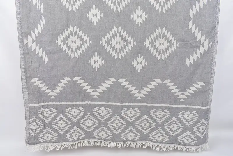 Monogram Beach Towel, Personalized Towel Gift, Personalized Gift, Bridal Shower Favors, Boyfriend Christmas Gift, 70x36 Cotton Kilim Towel - 1