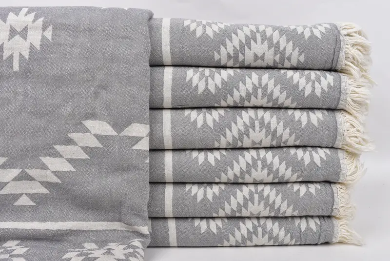 Monogram Beach Towel, Personalized Towel Gift, Personalized Gift, Bridal Shower Favors, Boyfriend Christmas Gift, 70x36 Cotton Kilim Towel - 2