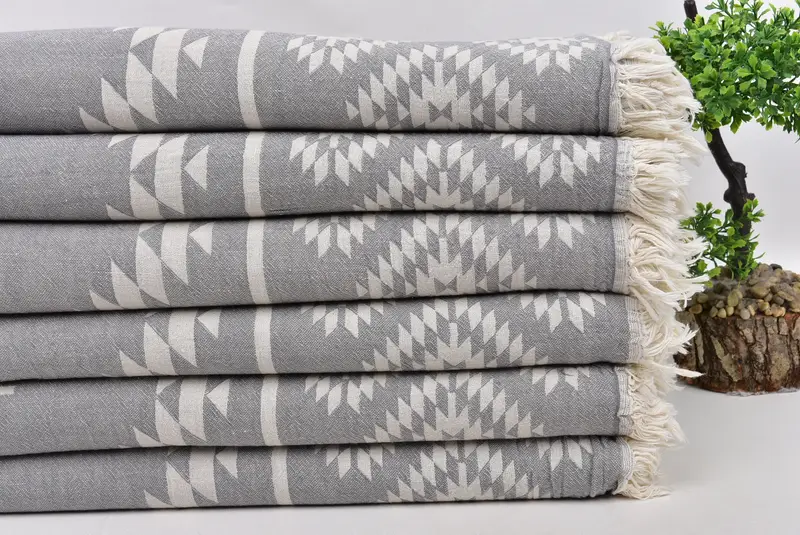 Monogram Beach Towel, Personalized Towel Gift, Personalized Gift, Bridal Shower Favors, Boyfriend Christmas Gift, 70x36 Cotton Kilim Towel - 4