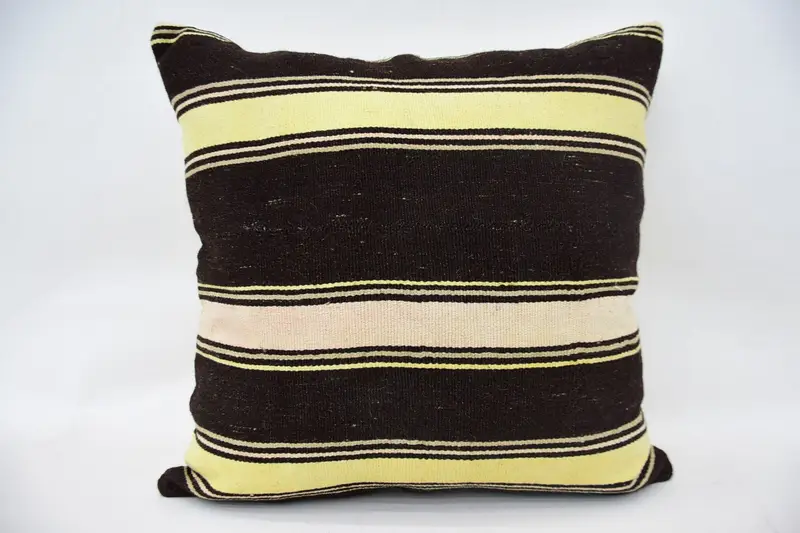 Pillow, Antique Pillows, Ethnic Pillow Cover Pillow Sham, 24x24 Brown Pillow Cover, Boho Throw Pillow Cover, Vintage Pillow, Gift Pillow - 4