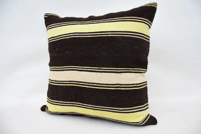 Pillow, Antique Pillows, Ethnic Pillow Cover Pillow Sham, 24x24 Brown Pillow Cover, Boho Throw Pillow Cover, Vintage Pillow, Gift Pillow - 3