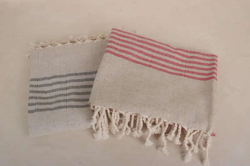 Home Decor Towel, Beach towel, Bachelor Gifts, Summer Gift, 70x40 Linen Striped Towel, Bachelorette Party Gifts, Turkish bath towel for spa - 3
