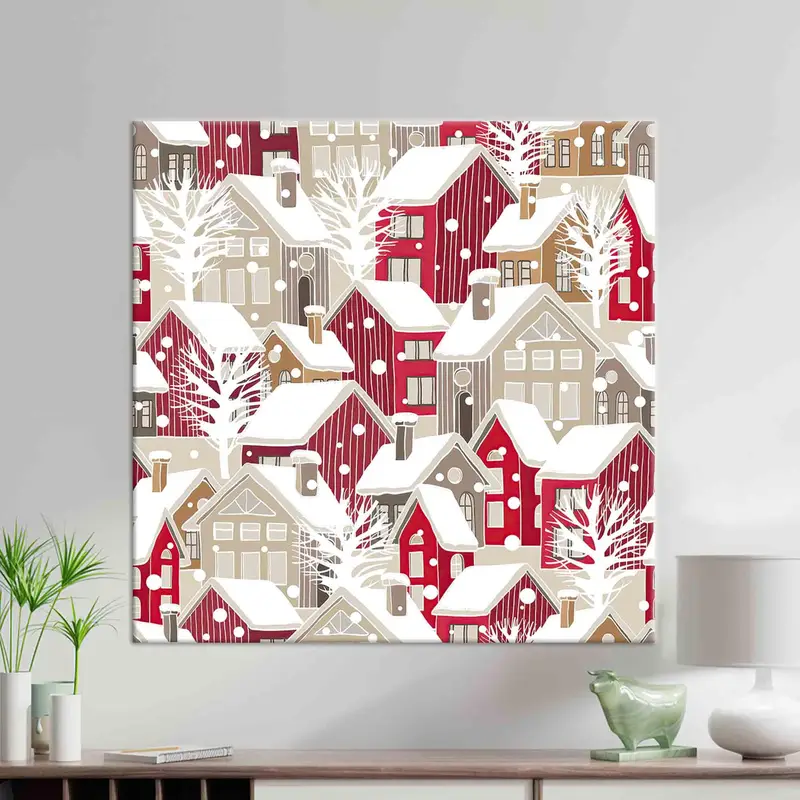 Zarif Noel Noel Kanvas: Benzersiz Noel Hediyesi Baskılı Sanat Eseri