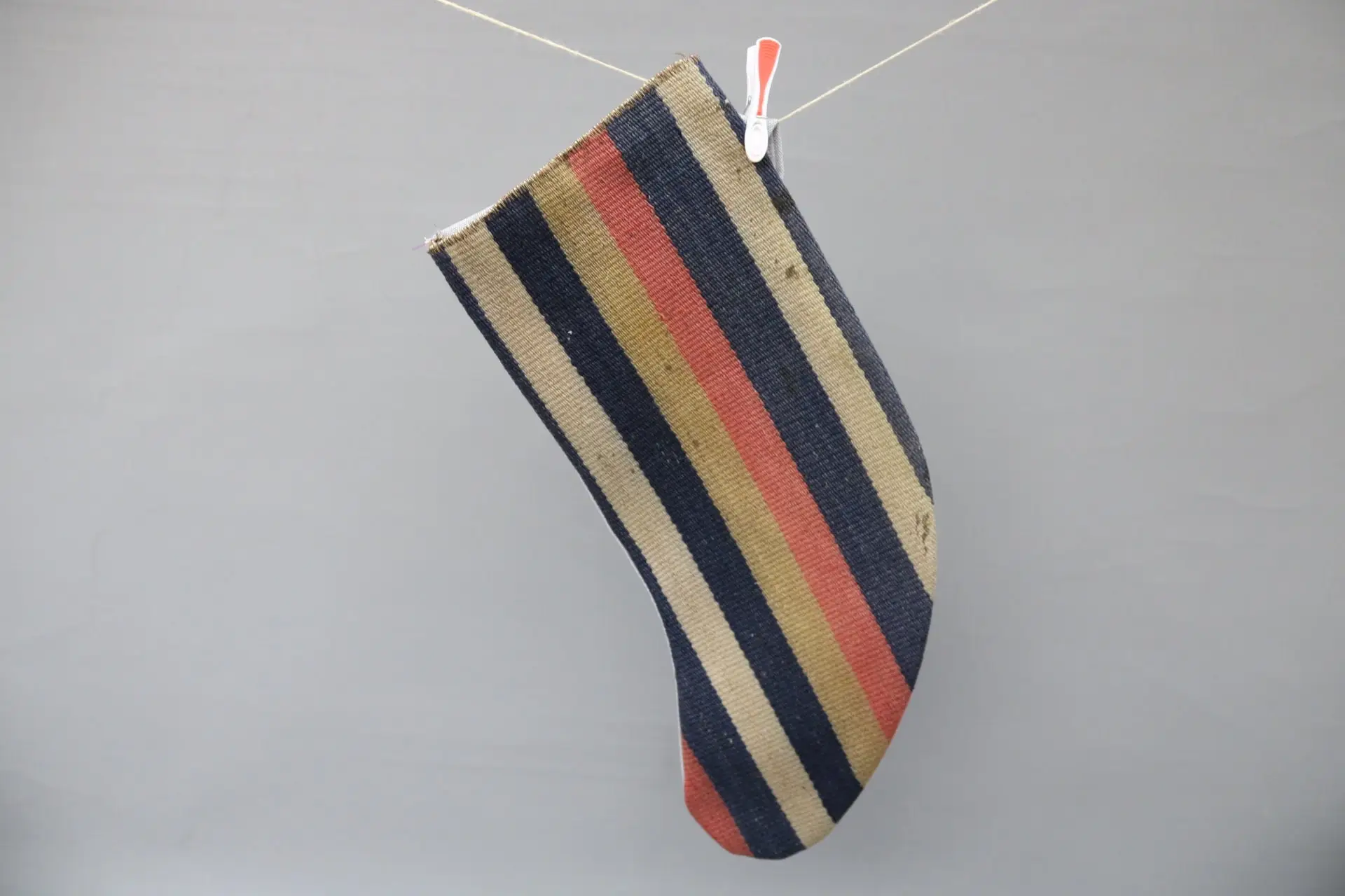 Beige & Brown Christmas Ornaments Stocking, Festive Holiday Decor - 1