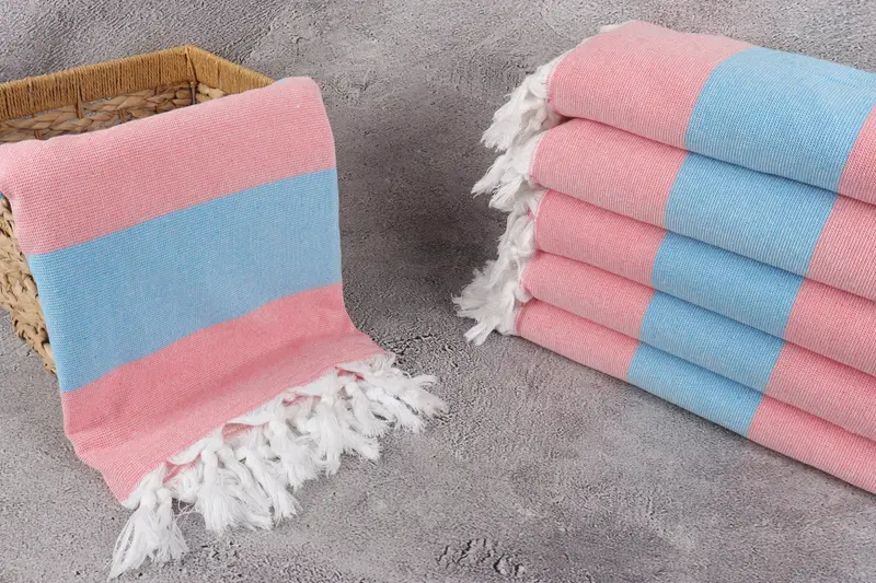 Wedding Shower Gift, 70x36 Cotton Striped Terry Towel, Fouta towel, Gift For Her, Luxury Turkish peshtemal beach towel, Holiday Towel, Organic towel - 3
