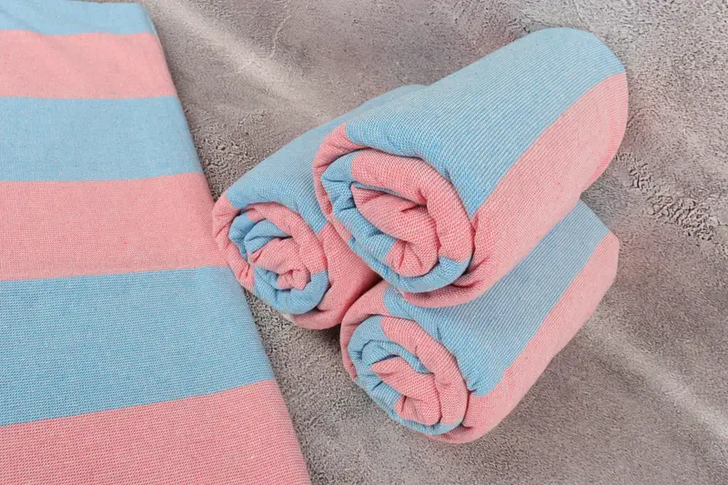 Wedding Shower Gift, 70x36 Cotton Striped Terry Towel, Fouta towel, Gift For Her, Luxury Turkish peshtemal beach towel, Holiday Towel, Organic towel - 8