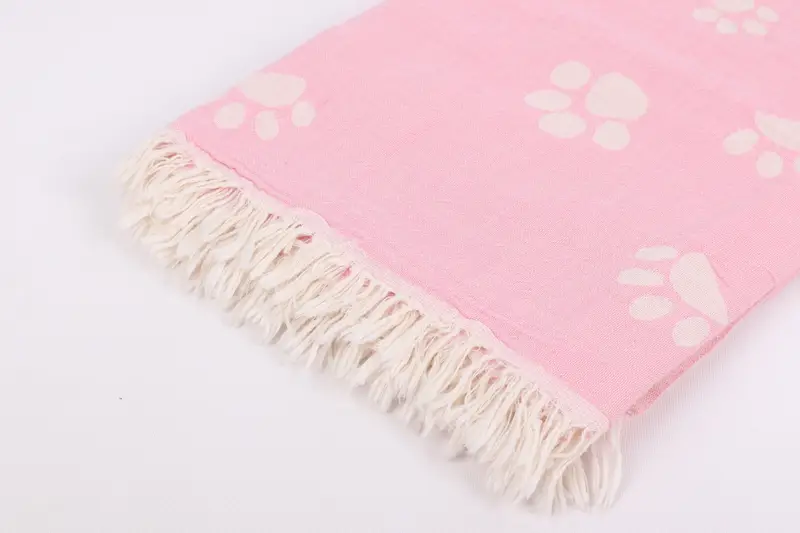 70x36 Cotton Paw Design Towel, Gift For Mom, Turkish bath towel, Wedding Favors, Turkish Towel Beach Towel, Bachelor Gifts, Family Gift Basket - 8