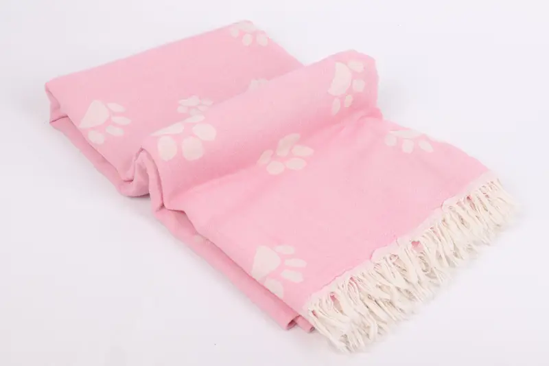 70x36 Cotton Paw Design Towel, Gift For Mom, Turkish bath towel, Wedding Favors, Turkish Towel Beach Towel, Bachelor Gifts, Family Gift Basket - 7