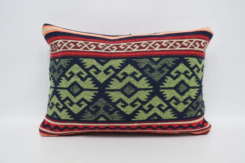 Vintage Pillow, Nautical Throw Pillow Sham, 16x24 Green Cushion Cover, Vintage Kilim Throw Pillow, Home Decor Pillow, Cushion Case - 1