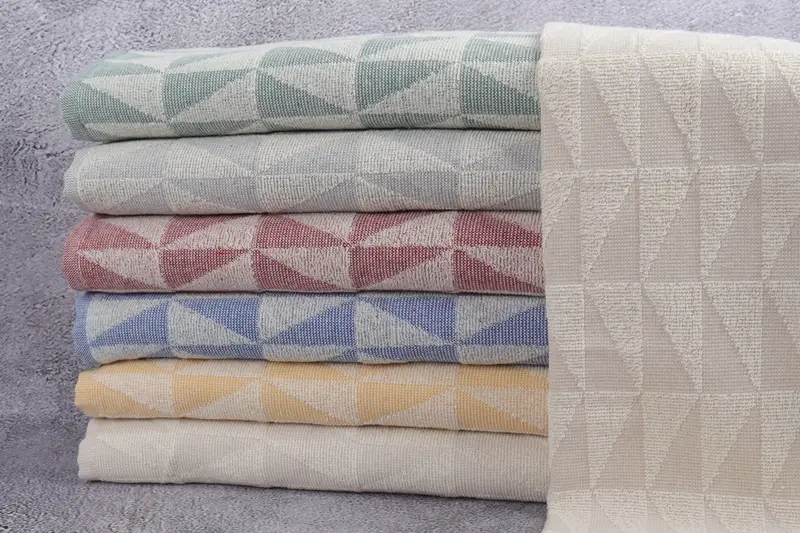 Turkish Towel Set of 6 Washcloths, 16x24 Inches, Beige, Hotel Napkin