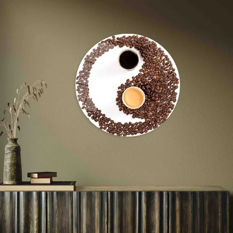 Eleganter brauner Kaffeeliebhaber-Leinwanddruck für die Küchendekoration