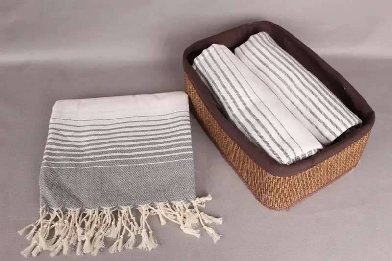 Family Gift Basket, 60x38 Cotton Striped Towel, Bridesmaid Gifts, Luxury towel, Welcome Wedding Gift, Housewarming Gift, Turkish towel, Pool Towels - 5