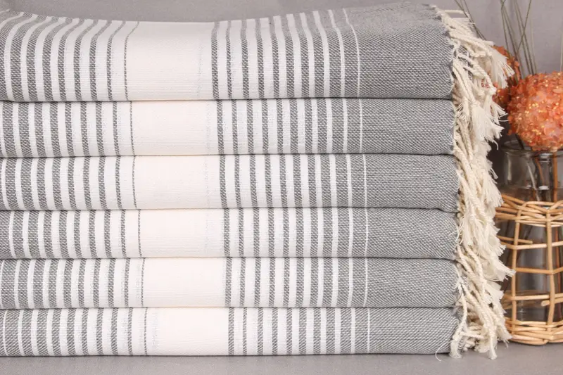 Family Gift Basket, 60x38 Cotton Striped Towel, Bridesmaid Gifts, Luxury towel, Welcome Wedding Gift, Housewarming Gift, Turkish towel, Pool Towels - 2