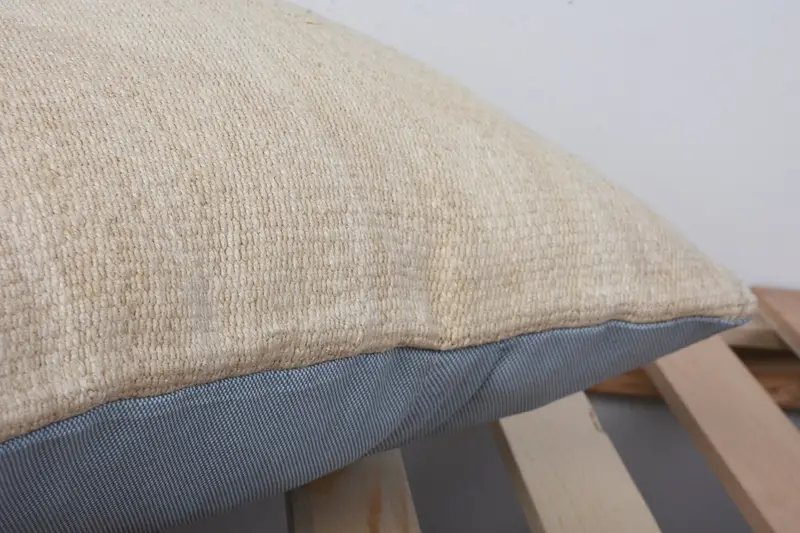 Customized Pillow Cover, Pillow Case, 16x16 Beige Pillow Cover, Cozy Throw Cushion, Kilim Cushion Sham, Antique Pillows, Turkish Kilim Pillow - 7