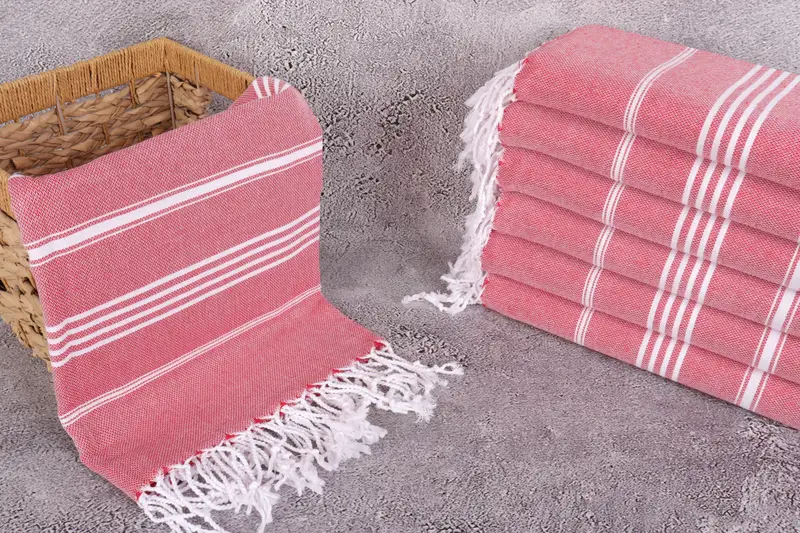 Gift For Mom, Best Friend Gift, Monogrammed Turkish Towel, Monogram Towels, 70x40 Cotton Striped Towel, Personalized Towel, Sand-resistant towel - 3