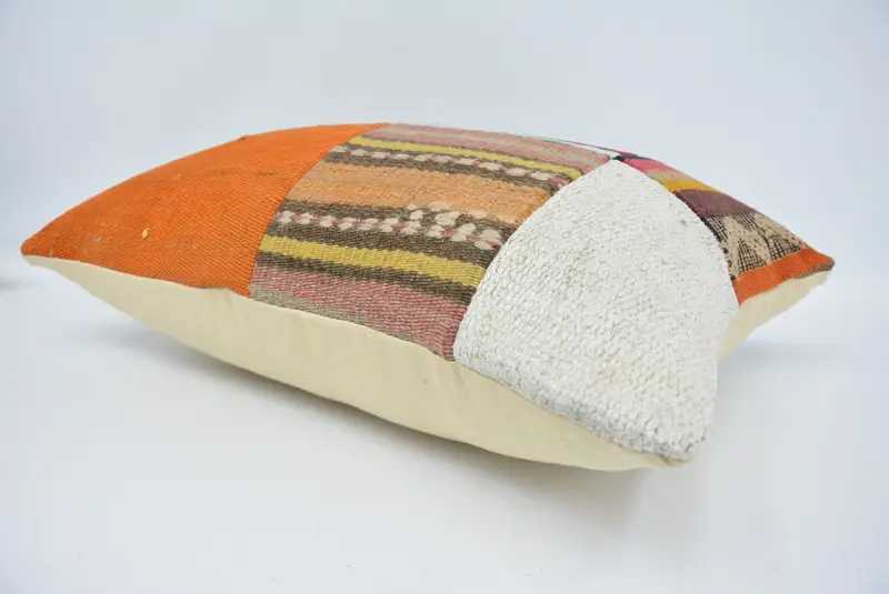 Cushion Cover, Boho Pillow, Interior Designer Pillow, Luxury Pillow Sham, 16x24 Orange Pillow, Neutral Throw Pillow Case, Turkish Pillow - 6