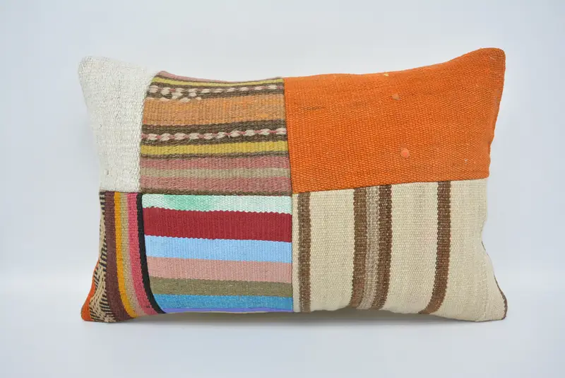 Cushion Cover, Boho Pillow, Interior Designer Pillow, Luxury Pillow Sham, 16x24 Orange Pillow, Neutral Throw Pillow Case, Turkish Pillow - 1