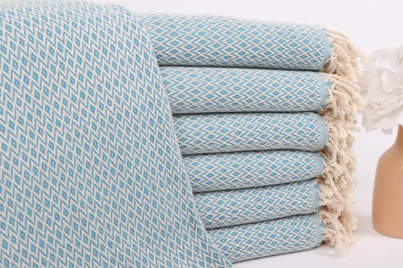 70x40 Cotton Diamond Towel, Personalized Turkish Towel, Customized Towels, Hammam Towel USA, Sand-free towel, Bachelor Bachelorette Party Favors - 1