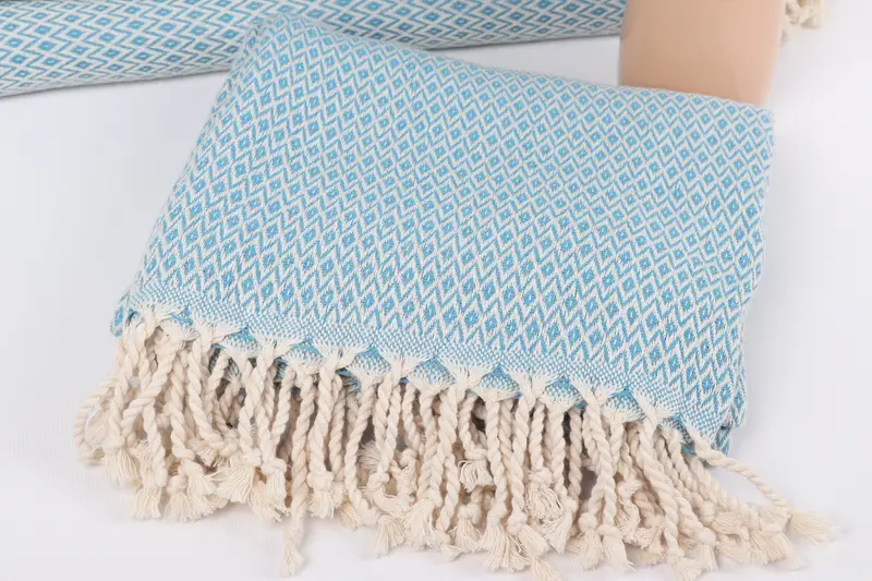 70x40 Cotton Diamond Towel, Personalized Turkish Towel, Customized Towels, Hammam Towel USA, Sand-free towel, Bachelor Bachelorette Party Favors - 5