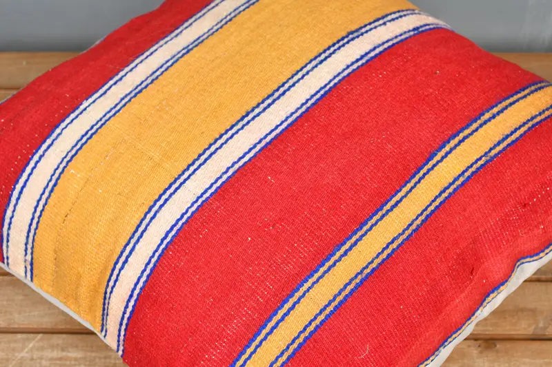 Home Decor Pillow, Retro Pillow Case, Gift Pillow, Vintage Pillow, Pillow Cover, Designer Throw Cushion Case, 20x20 Orange Cushion - 3