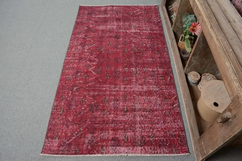 Lila Perserteppich, 3,1x5,8 Fuß, elegantes Dekor