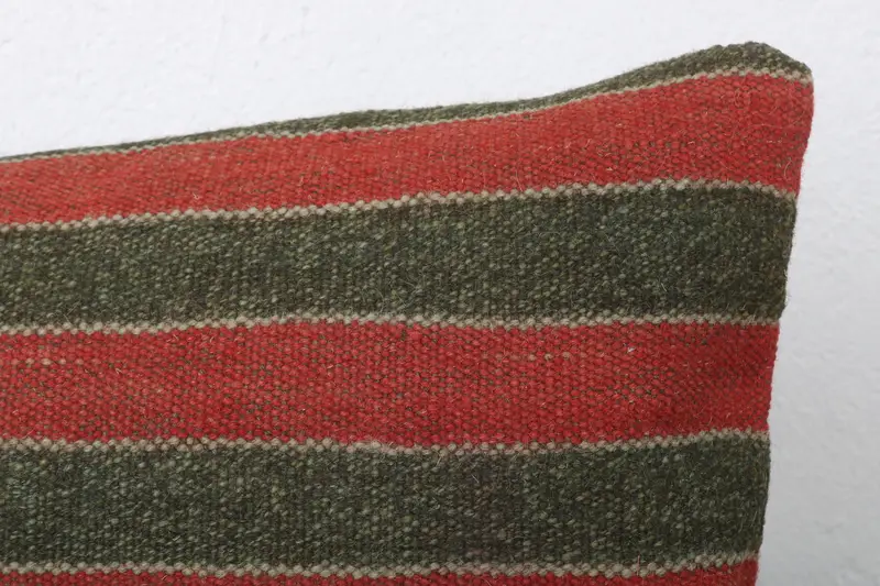Cushion, Vintage Pillow, 12x24 Orange Cushion Cover, Outdoor Throw Cushion, Ethnic Pillow Cover Cushion Cover, Boho Pillow, Kilim Cushion Sham - 5