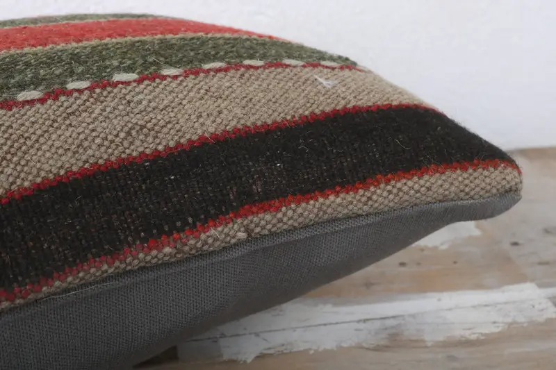 Cushion, Vintage Pillow, 12x24 Orange Cushion Cover, Outdoor Throw Cushion, Ethnic Pillow Cover Cushion Cover, Boho Pillow, Kilim Cushion Sham - 6