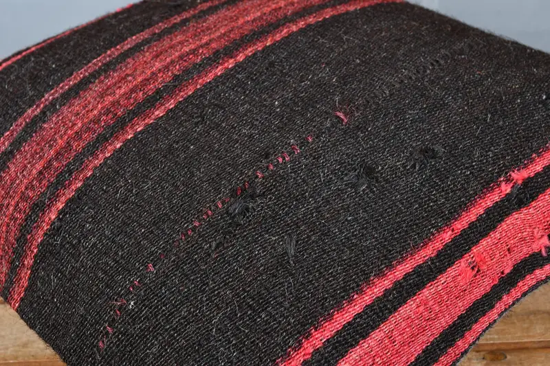 Ethnical Kilim Rug Pillow, Couch Pillow Cover, Vintage Kilim Pillow, Cushion Case, Knitted Pillow Case, 18x18 Brown Pillow, Pillow for Couch - 3