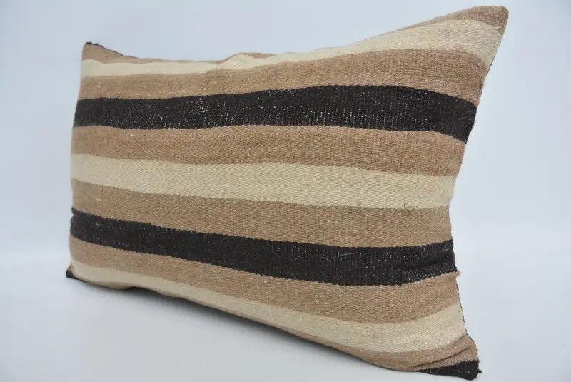 16x24 Brown Pillow Cover, Cushion Case, Turkish Rugs Pillow Case, Seat Cushion Case, Kilim Pillow, Gift Pillow, Vintage Kilim Pillow - 4