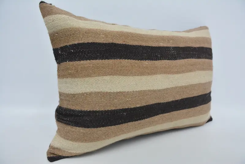 16x24 Brown Pillow Cover, Cushion Case, Turkish Rugs Pillow Case, Seat Cushion Case, Kilim Pillow, Gift Pillow, Vintage Kilim Pillow - 3