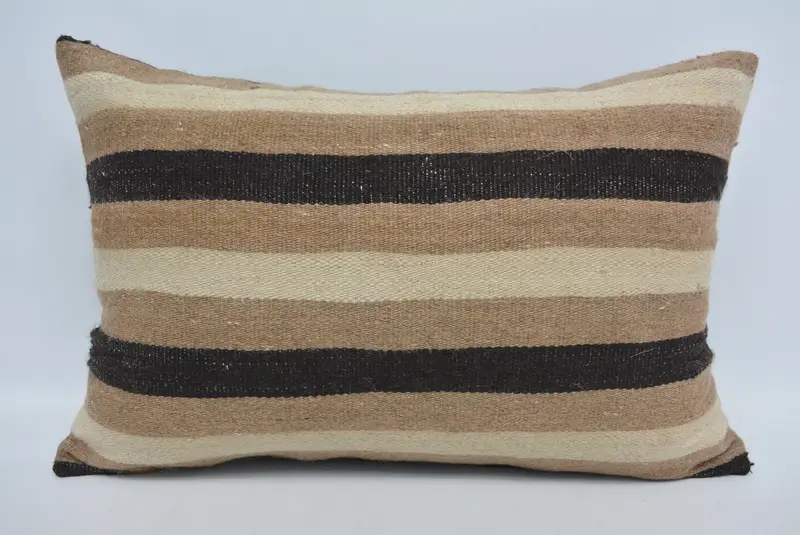 16x24 Brown Pillow Cover, Cushion Case, Turkish Rugs Pillow Case, Seat Cushion Case, Kilim Pillow, Gift Pillow, Vintage Kilim Pillow - 1