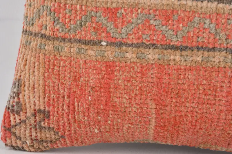 14x14 Red Kissenbedeckung, türkisches Kilim -Kissen, dekorative Bolsterkissenbedeckung, Boho -Kissenschein -Abdeckung, Kissenbezüge, ethnischer Kilimteppichkissen Kissen - 4