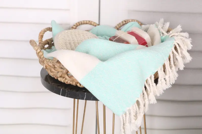 Peshtemal beach towel with unique design, Gift For Coworker, Luxury towel, 68x36 Cotton Diamond Towel, Custom Beach Towel, Wedding Gifts Towel - 2