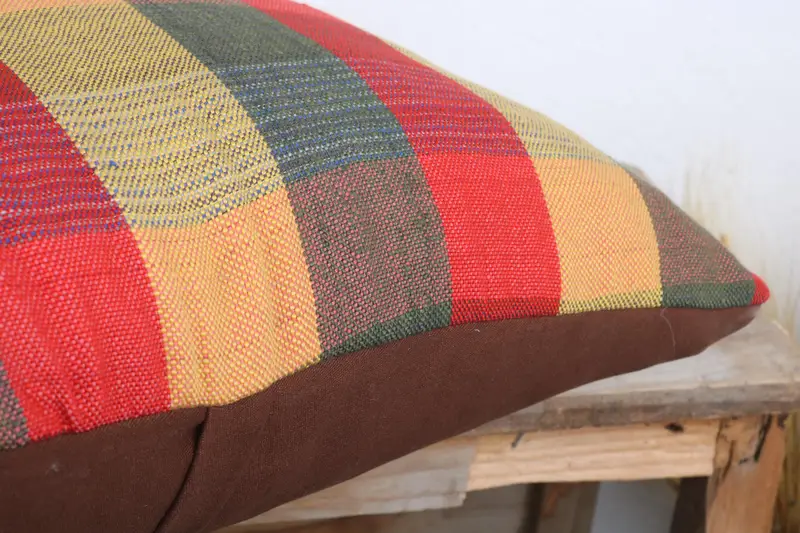 Vintage Throw Pillow Sham, Cushion Case, Pillow for Couch, Authentic Cushion Case, Handmade Kilim Cushion, Gift Pillow, 18x18 Yellow Pillow Cover - 6